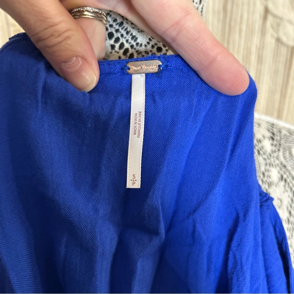 Free People Oxford Embroidered Gypsy Swing Mini Dress Women’s size Small - Picture 11 of 12